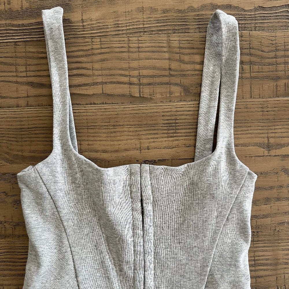 Gray Crop Top